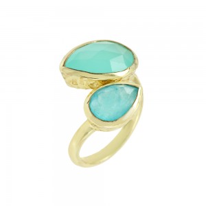 Ring of Silver 925 Yellow gold plated Code 007776