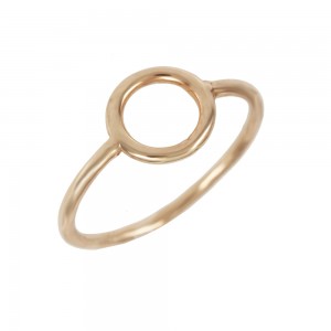 Ring of Silver 925 Pink gold plated Cycle shape Code 007796