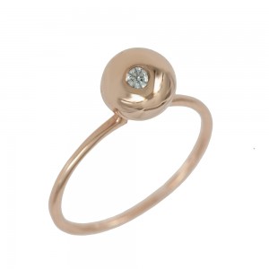 Ring of Silver 925 Pink gold plated Code 007809