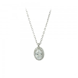 Necklace of Silver 925 White gold plated Code 008563