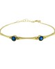 Bracelet of 925 Silver Yellow gold plated Code 009166