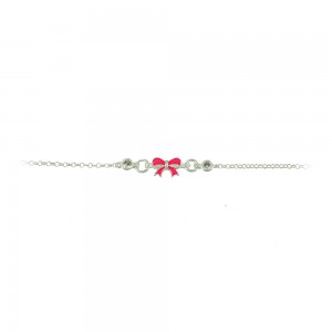 Bracelet for baby girl Bow Silver 925 degrees White gold plated Code 009502