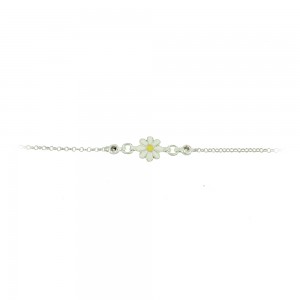 Bracelet for baby girl Flower Silver 925 degrees White gold plated Code 009503