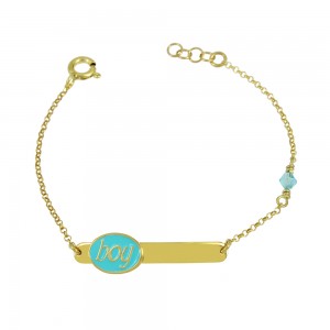 Bracelet for baby Boy Silver 925 degrees Yellow gold plated Code 010830