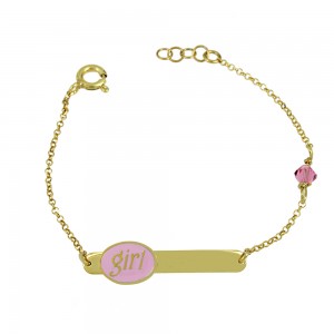 Bracelet for baby Girl Silver 925 degrees Yellow gold plated Code 010832