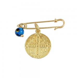 Κωνσταντινάτο με καρφίτσα Ασήμι 925 βαθμών Επιχρυσωμένο με κίτρινο χρυσό Κωδικός 010886