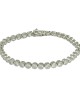 Bracelet of 925 Silver Riviera White gold plated Code 011373