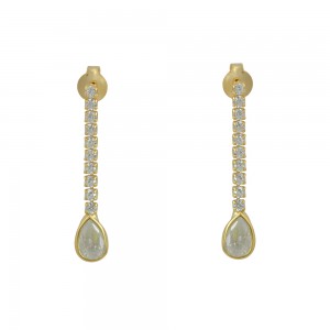 Earrings of yellow gold plated Silver 925 Code 011462