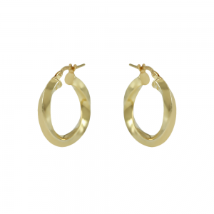 Earrings of yellow gold plated Silver 925 Code 011910