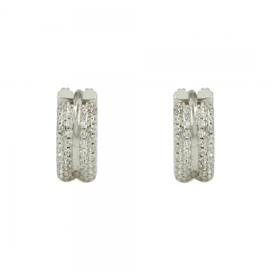 Earrings Silver 925 Yellow gold plated Code 012333