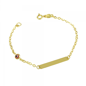 Bracelet for baby Girl Silver 925 degrees Yellow gold plated Code 012690