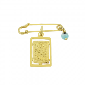 Christian pendant with brooch Silver 925 Yellow gold plated Code 012793