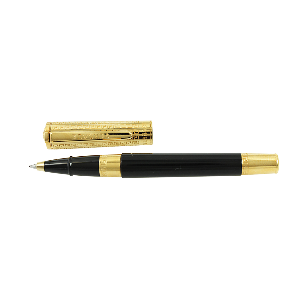 Pen Versace Olympia Olympia Roller Black 1.5mm Code 007875 Yellow gold Plated