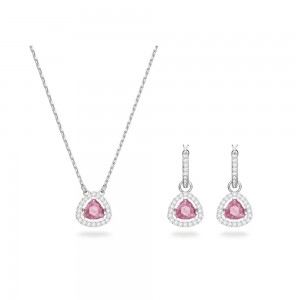 Swarovski set necklace and earrings Millenia 5619503 Plated