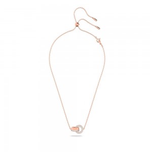 Swarovski necklace Hollow 5636496 Pink gold Plated