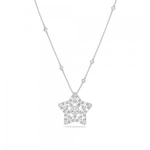 Swarovski necklace Stella 5639024 White gold Plated