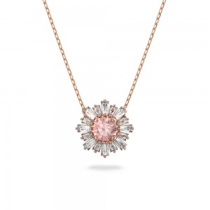Swarovski necklace Sunshine 5642961 Pink gold plated