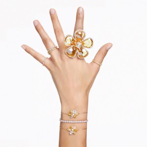 Swarovski Βραχιόλι Matrix Tennis 5657664 Επιχρυσωμένο με κίτρινο χρυσό