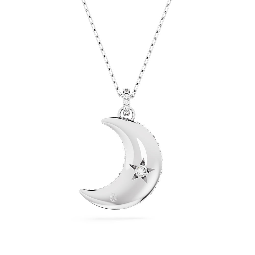 Swarovski Κολιέ Luna 5666181 Επιπλατινωμένο