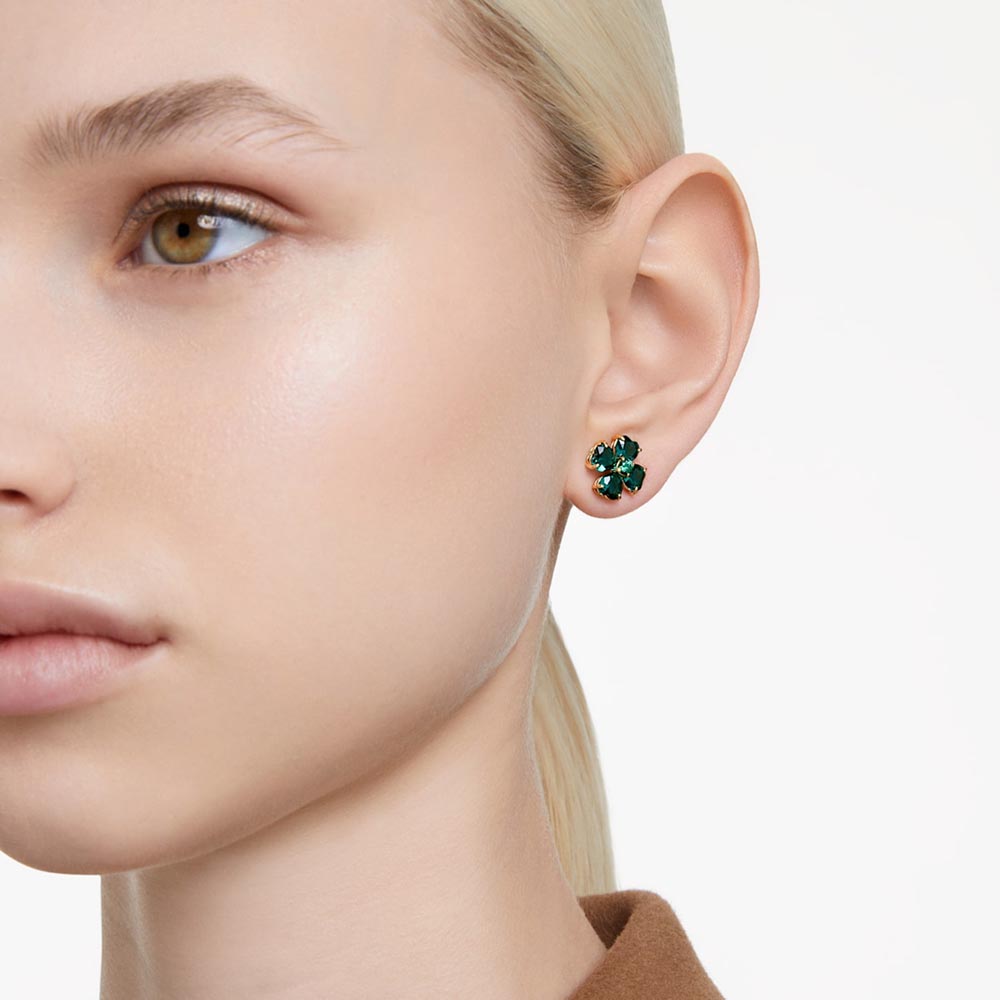 Swarovski Σκουλαρίκια Idylia 5666236 Επιχρυσωμένα με κίτρινο χρυσό