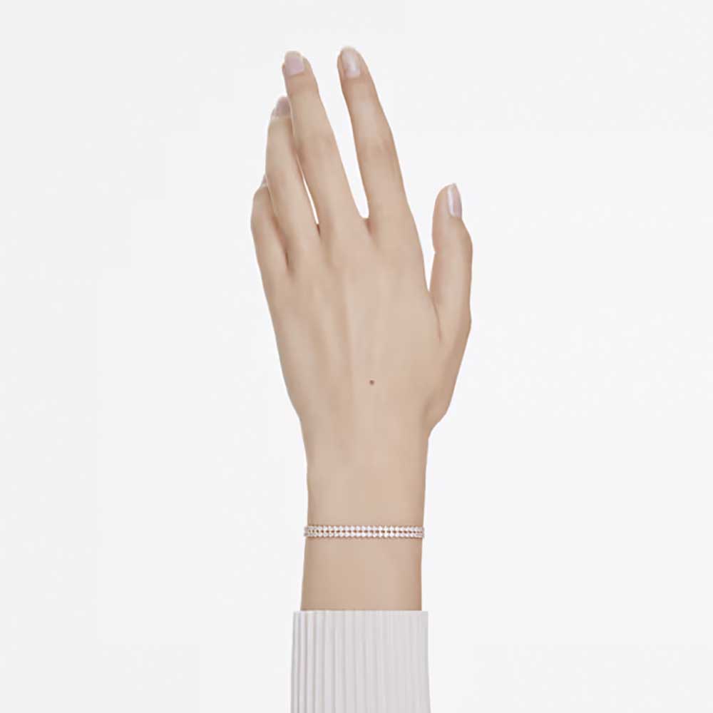 Swarovski Βραχιόλι Matrix Tennis 5677823 Επιχρσωμένο με ροζ χρυσό