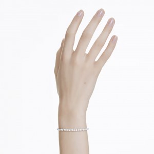 Swarovski Βραχιόλι Matrix 5689633 Επιπλατινωμένο
