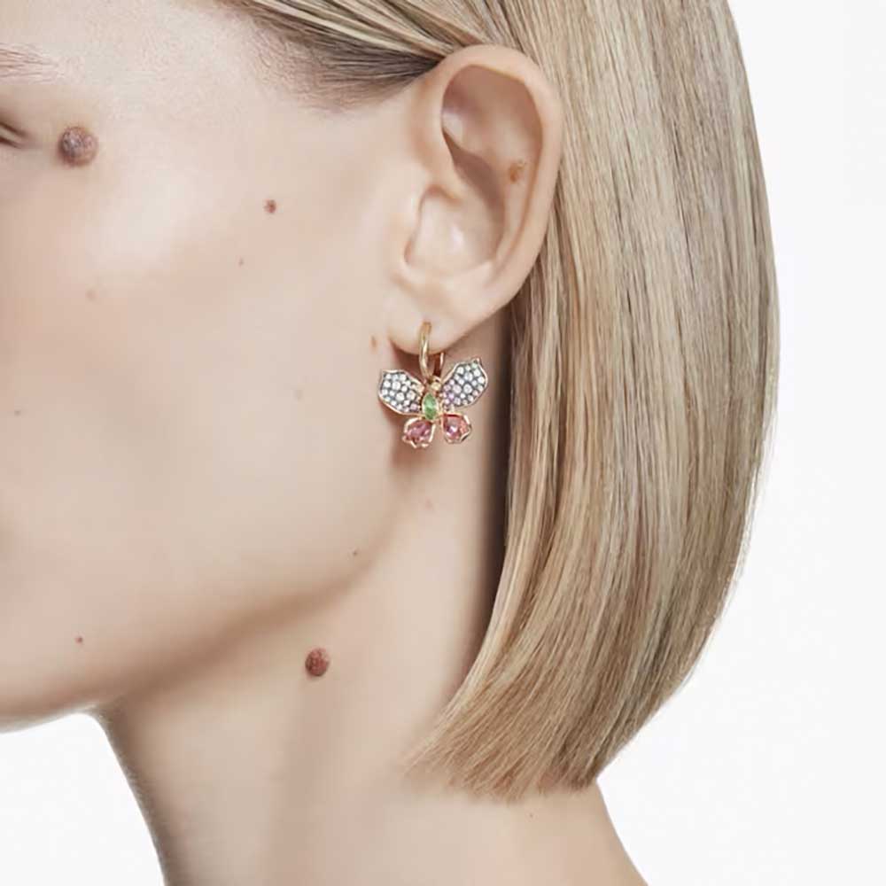 Swarovski Σκουλαρίκια Idyllia 5709953 Επιχρυσωμένα με κίτρινο χρυσό