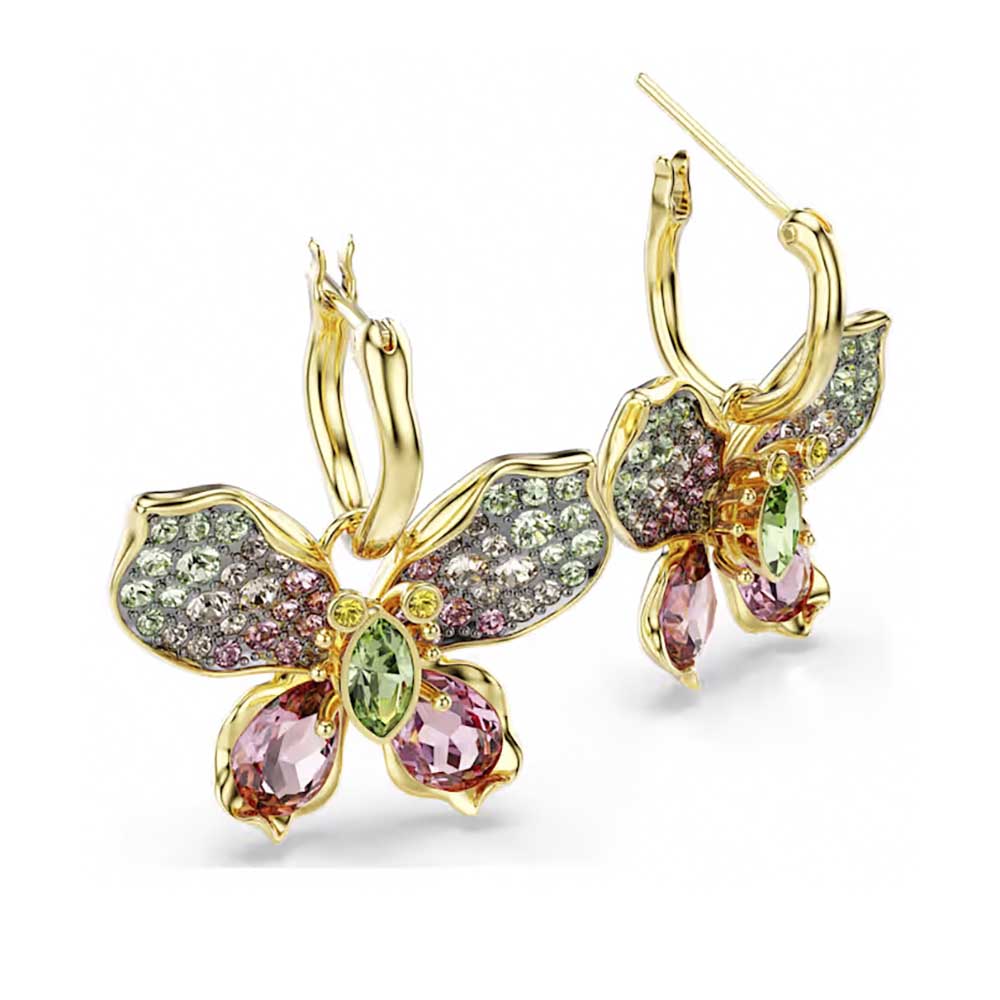 Swarovski Σκουλαρίκια Idyllia 5709953 Επιχρυσωμένα με κίτρινο χρυσό