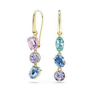 Swarovski Σκουλαρίκια Gema 5747917 Επιχρυσωμένα με κίτρινο χρυσό