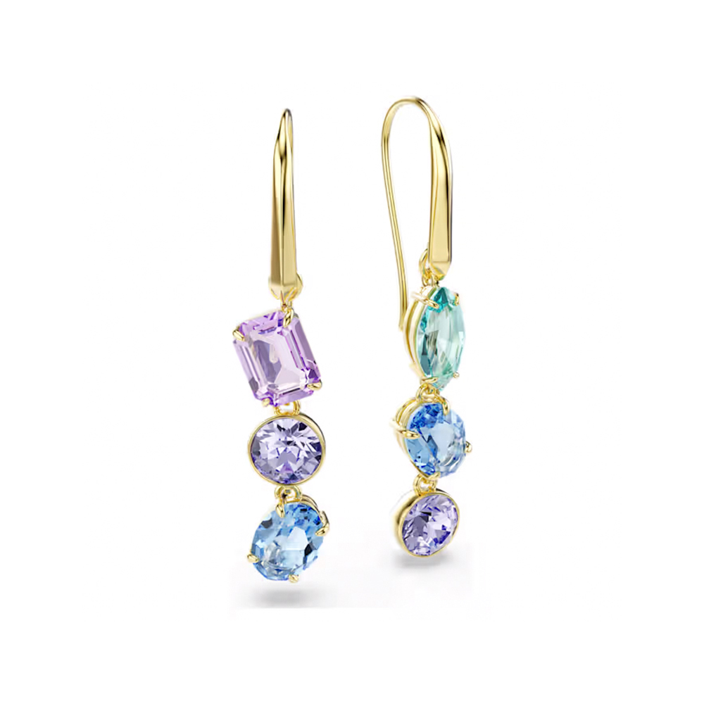 Swarovski Σκουλαρίκια Gema 5747917 Επιχρυσωμένα με κίτρινο χρυσό
