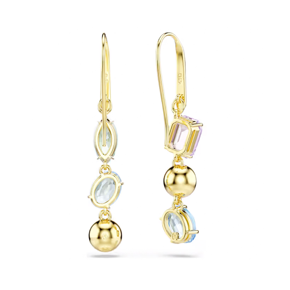 Swarovski Σκουλαρίκια Gema 5747917 Επιχρυσωμένα με κίτρινο χρυσό