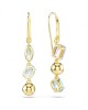 Swarovski Σκουλαρίκια Gema 5747917 Επιχρυσωμένα με κίτρινο χρυσό