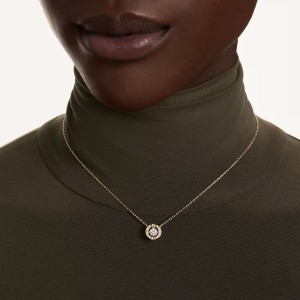 Swarovski Κολιέ Una 5758061 Επιχρυσωμένο με κίτρινο χρυσό 