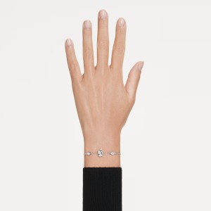 Swarovski Βραχιόλι Swan 5758682 Επιροδιωμένο