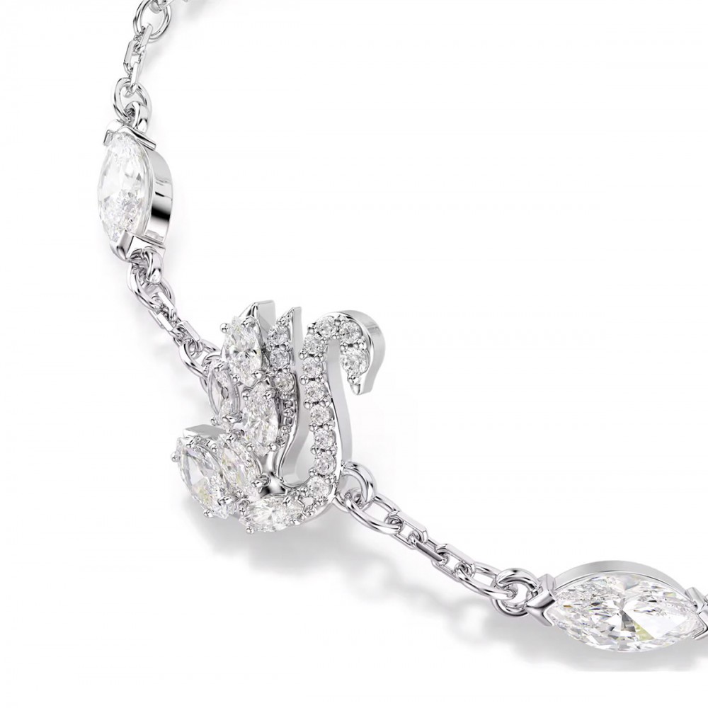 Swarovski Βραχιόλι Swan 5758682 Επιροδιωμένο