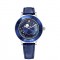 Swarovski Lux 5516305 Quartz Ανοξείδωτο ατσάλι Μπλε δερμάτινο λουρί Πλάκα φίλντισι