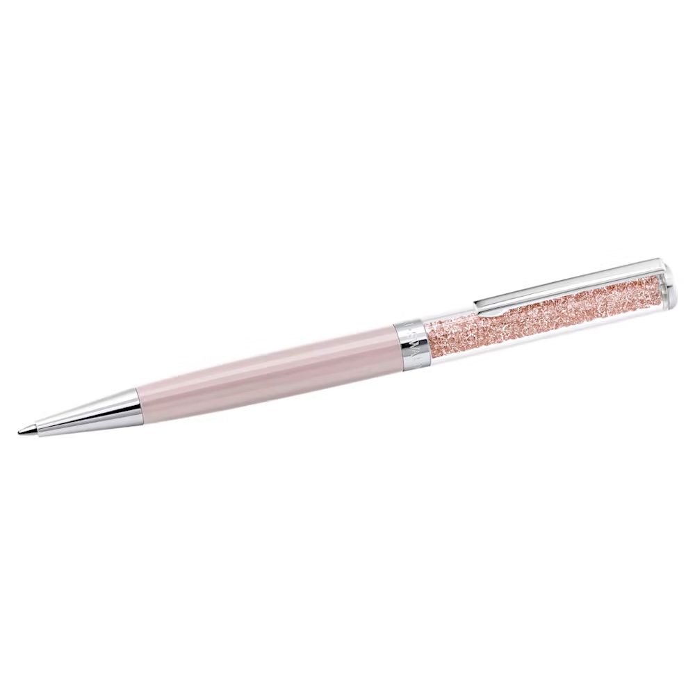 Swarovski Στυλό Crystalline 5224391 Λακαριστό Ροζ Επιχρωμιωμένο Μαύρο χρώμα μελάνι