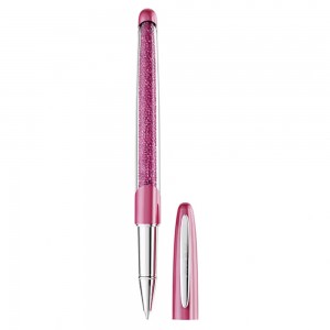 Swarovski Στυλό Rollerball Crystalline Nova 5717141 Ροζ Επιμετάλωση χρωμίου