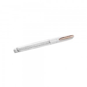Swarovski Στυλό Rollerball Crystalline Nova 5728390 Λευκό λακαρισμένο Επιχρυσωμένο με ροζ χρυσό