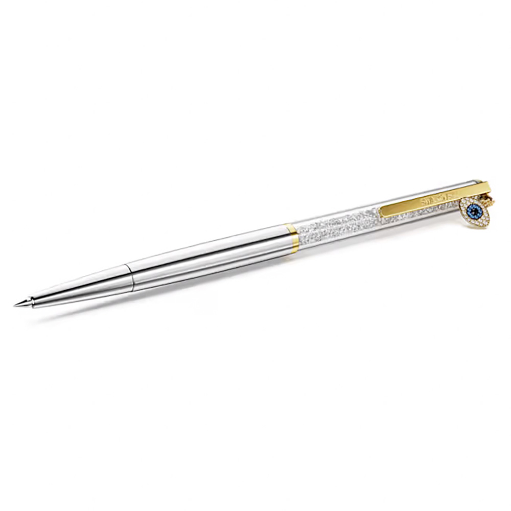 Swarovski Στυλό Rollerball Crystalline silk 5728729 Επιχρυσωμένο Μάτι Μαύρο χρώμα μελάνι