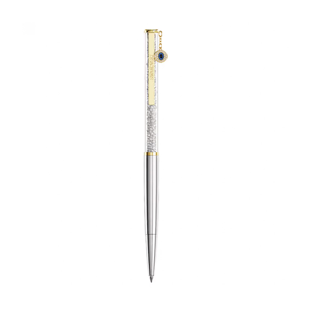 Swarovski Στυλό Rollerball Crystalline silk 5728729 Επιχρυσωμένο Μάτι Μαύρο χρώμα μελάνι