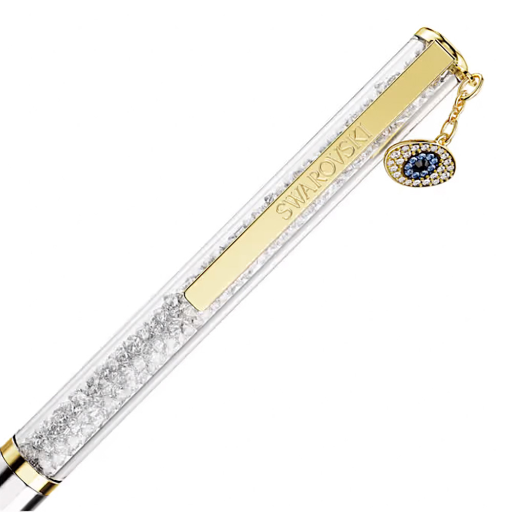Swarovski Στυλό Rollerball Crystalline silk 5728729 Επιχρυσωμένο Μάτι Μαύρο χρώμα μελάνι