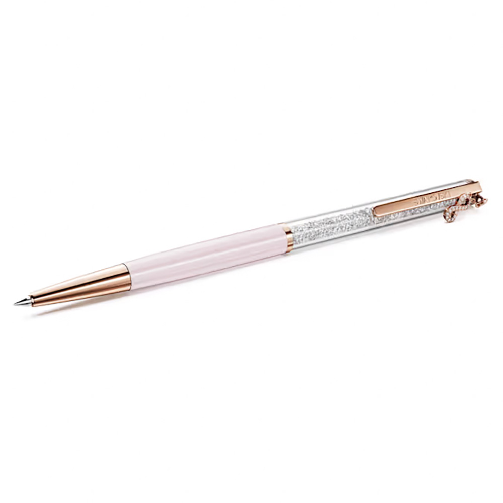 Swarovski Στυλό Crystalline Silk 5728731 Επιμετάλωση ροζ χρυσαφί τόνο Ροζ λακαρισμένο Άπειρο