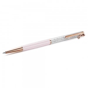 Swarovski Στυλό Crystalline Silk 5728731 Επιμετάλωση ροζ χρυσαφί τόνο Ροζ λακαρισμένο Άπειρο