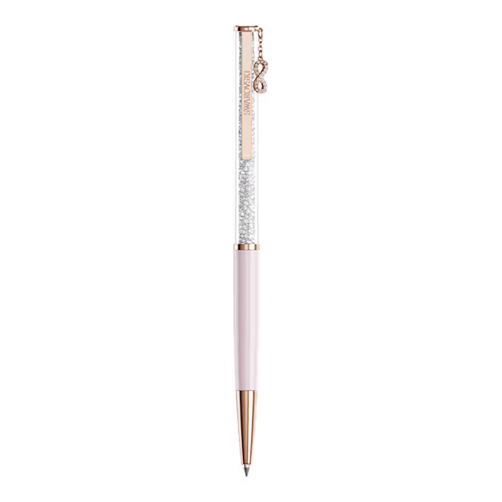 Swarovski Στυλό Crystalline Silk 5728731 Επιμετάλωση ροζ χρυσαφί τόνο Ροζ λακαρισμένο Άπειρο