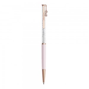Swarovski Στυλό Crystalline Silk 5728731 Επιμετάλωση ροζ χρυσαφί τόνο Ροζ λακαρισμένο Άπειρο