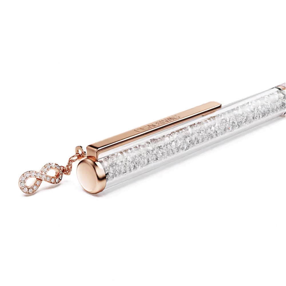 Swarovski Στυλό Crystalline Silk 5728731 Επιμετάλωση ροζ χρυσαφί τόνο Ροζ λακαρισμένο Άπειρο