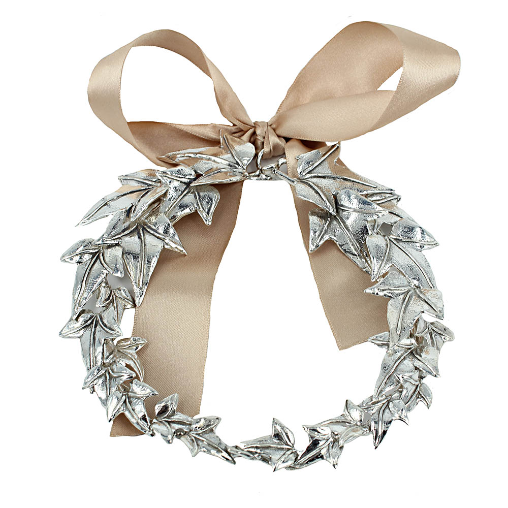 Decorative ivy wreath made of 925 sterling silver code 005506