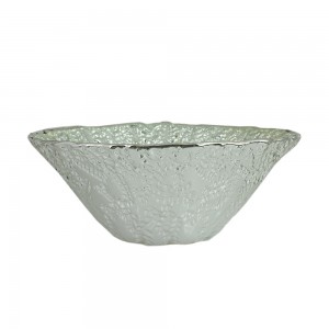 Decorative bowl Silver 925 on glass Code 011347 Diamensions: 14cm x 5cm