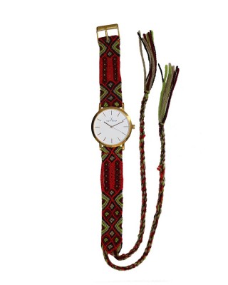 Toy Watch MYW05GD Quartz Ανοξείδωτο ατσάλι Multicolor υφασμάτινο λουρί Λευκό χρώμα καντράν